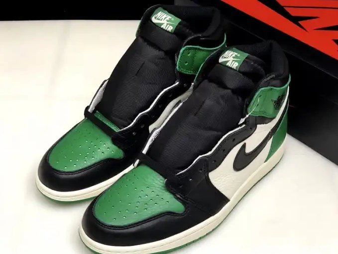 1st Kicks Air OG Green Pine High 1 Jordan NRG Sail-Black 555088-302 0507